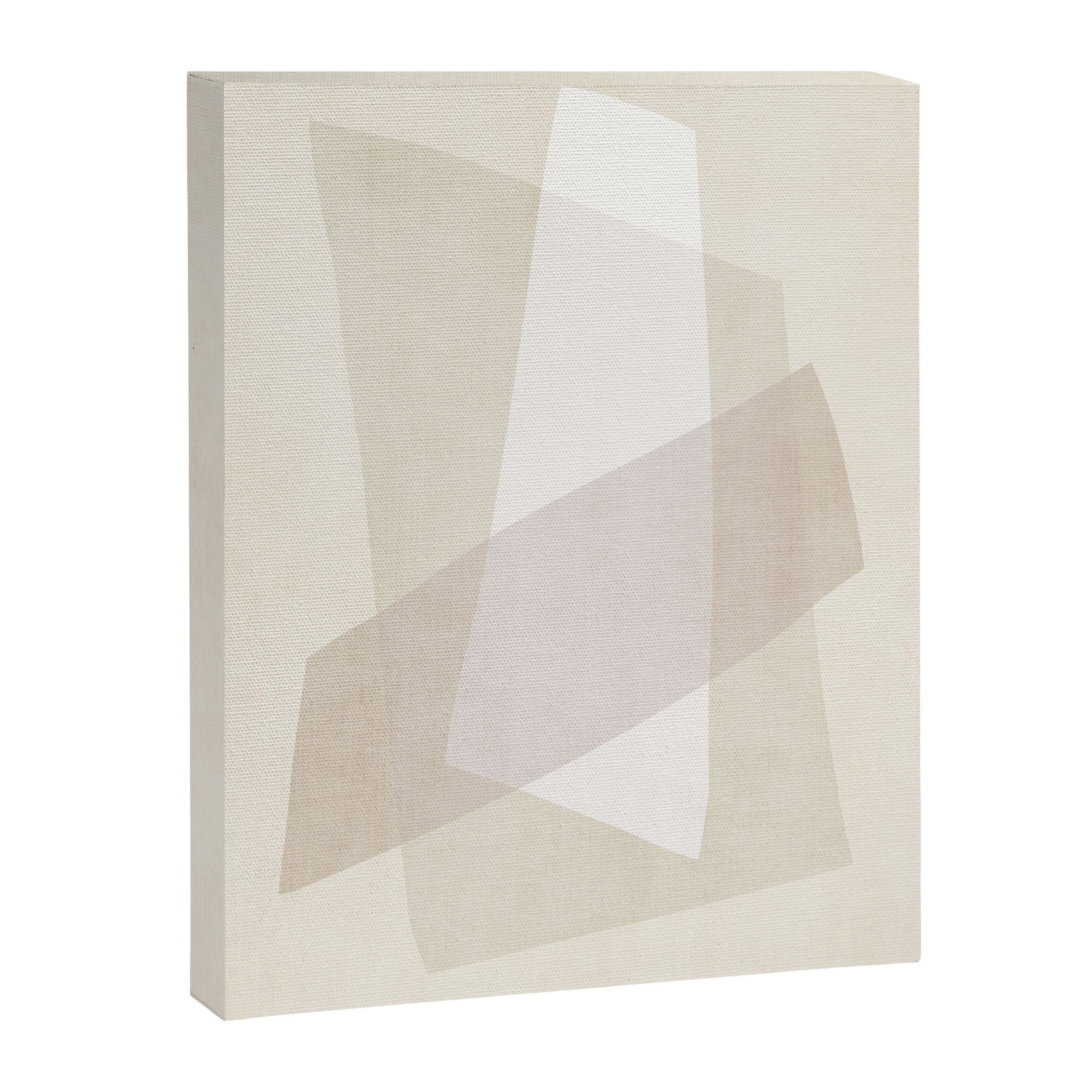 Modern Minimalism White Beige Modern Art Canvas Print Gallery Image 6