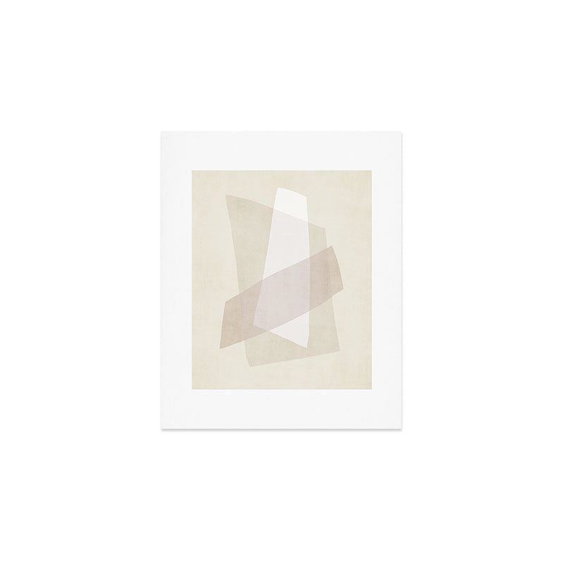 Modern Minimalism White Beige Modern Art Art Print Gallery Image 1