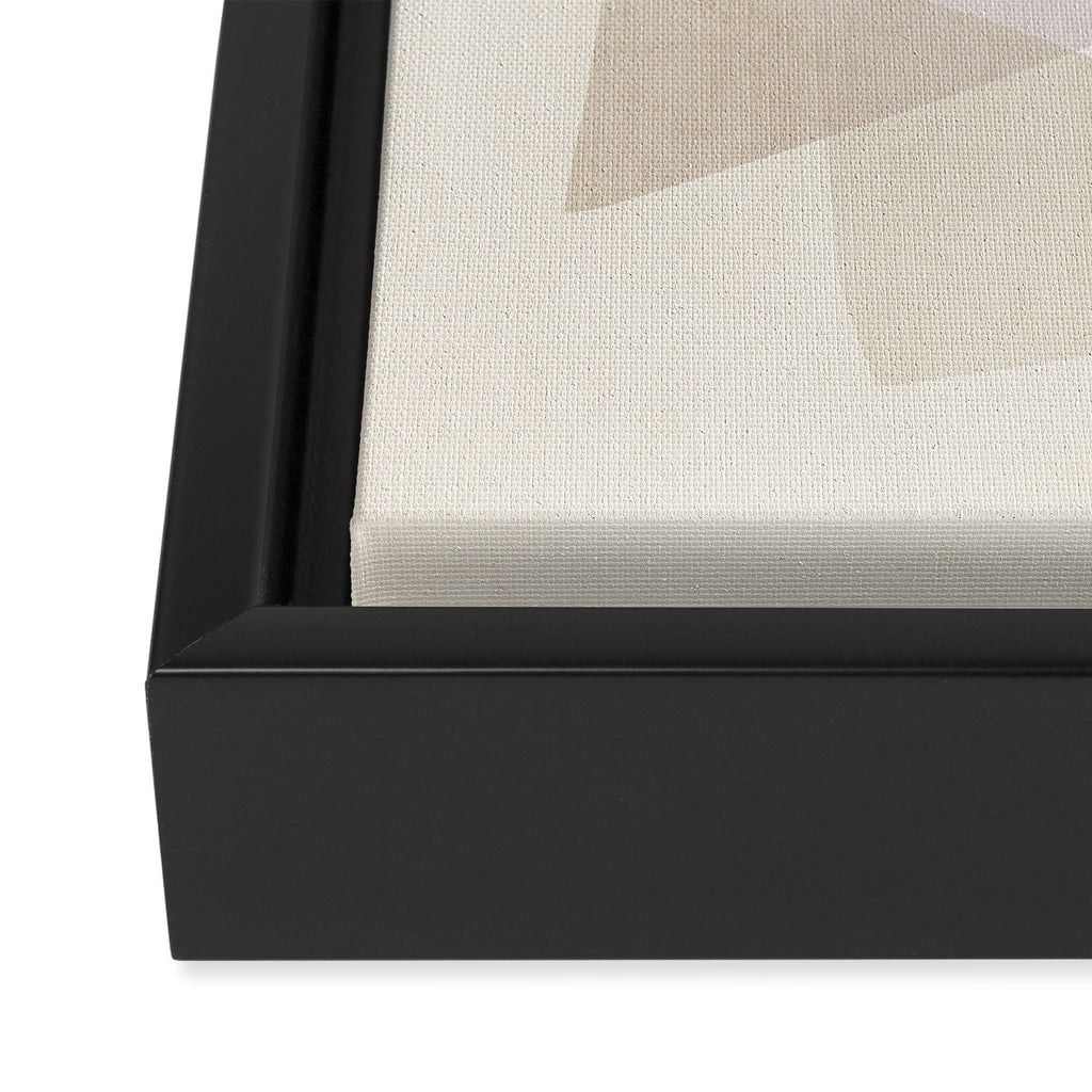 Modern Minimalism White Beige Modern Art Framed Canvas Print Gallery Image 3