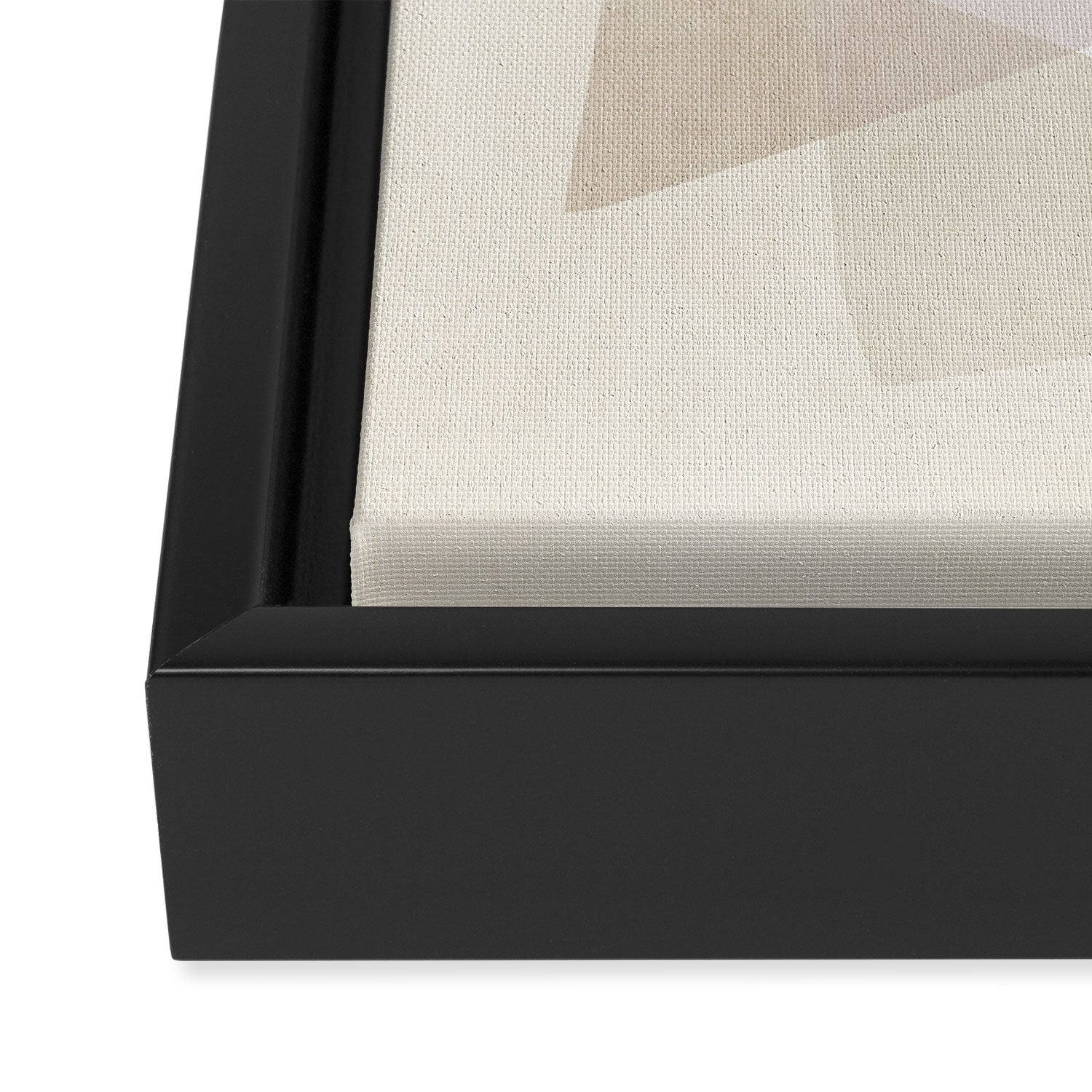 Modern Minimalism White Beige Modern Art Framed Canvas Print Gallery Image 3