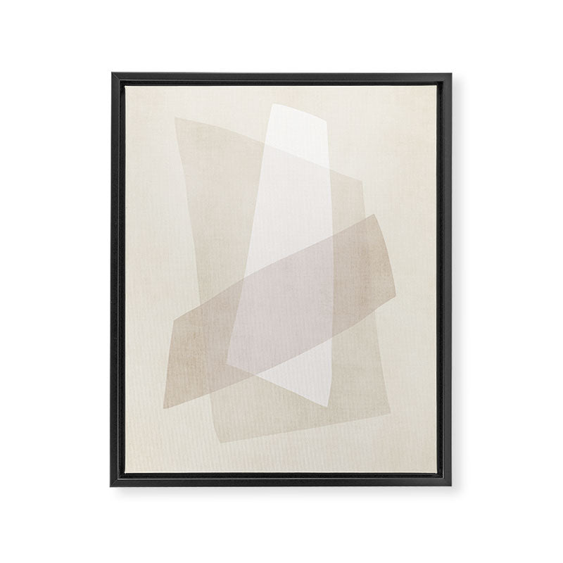 Modern Minimalism White Beige Modern Art Framed Canvas Print Gallery Image 6