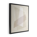 Modern Minimalism White Beige Modern Art Framed Canvas Print Gallery Image 2