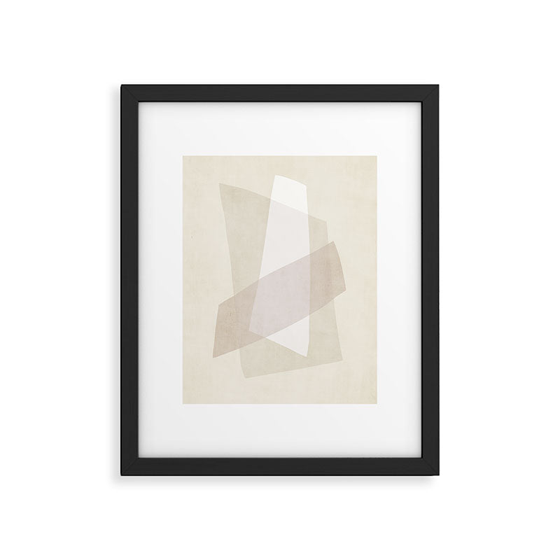 Modern Minimalism White Beige Modern Art Framed Art Print Gallery Image 4