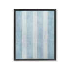 Modern Minimalist Light Blue Lines Hand Drawn Simple Art Framed Canvas Print Gallery Image 6