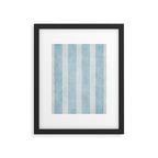 Modern Minimalist Light Blue Lines Hand Drawn Simple Art Framed Art Print Gallery Image 4