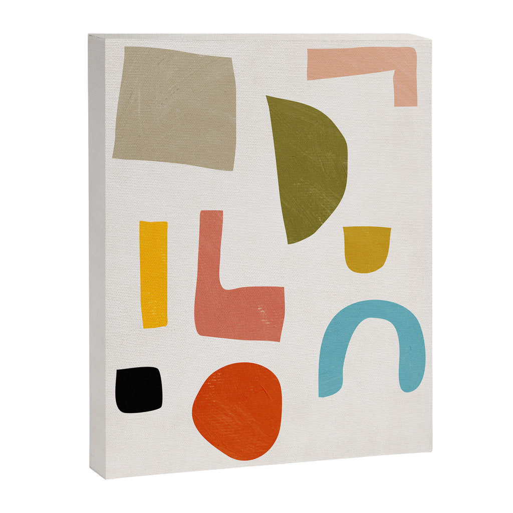 Modern Minimalist Shapes Digital Cut Out Artwork Canvas Print Gallery Image 6