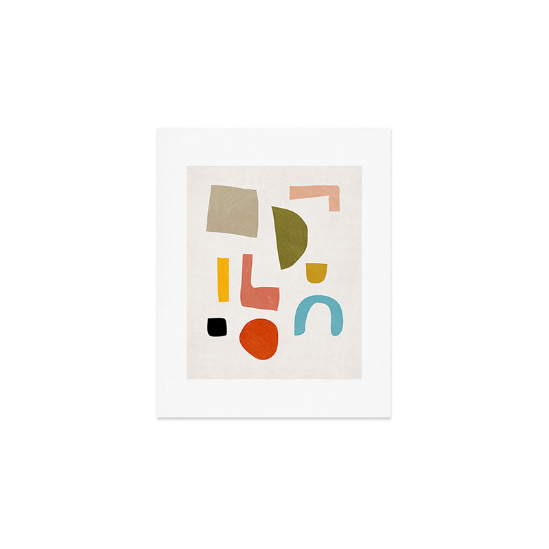 Modern Minimalist Shapes Digital Cut Out Artwork Art Print Gallery Image 1