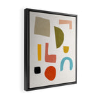 Modern Minimalist Shapes Digital Cut Out Artwork Framed Canvas Print Gallery Image 2