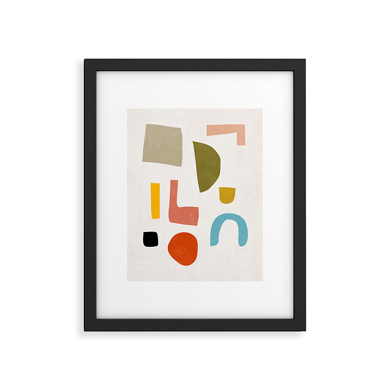 Modern Minimalist Shapes Digital Cut Out Artwork Framed Art Print Gallery Image 5