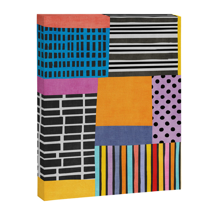 Modern Multicolor Patchwork Design Canvas Print Gallery Image 1