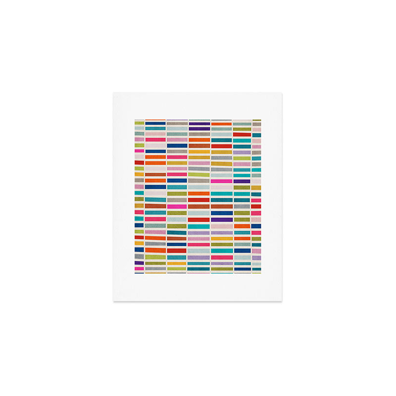 Mosaic Tiles Geometric Colorful Artwork Art Print Gallery Image 1
