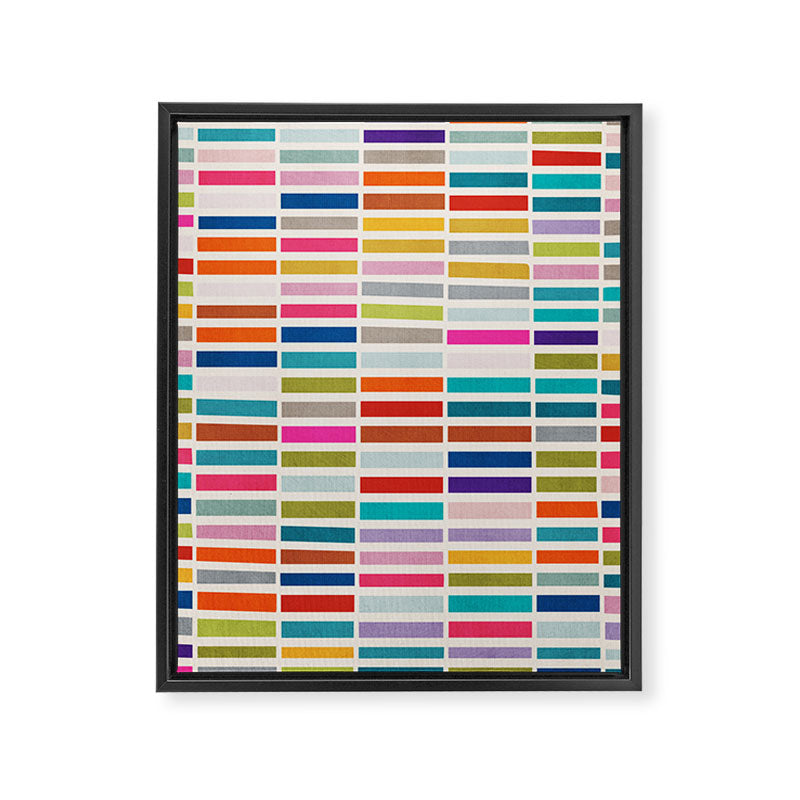 Mosaic Tiles Geometric Colorful Artwork Framed Canvas Print Gallery Image 6