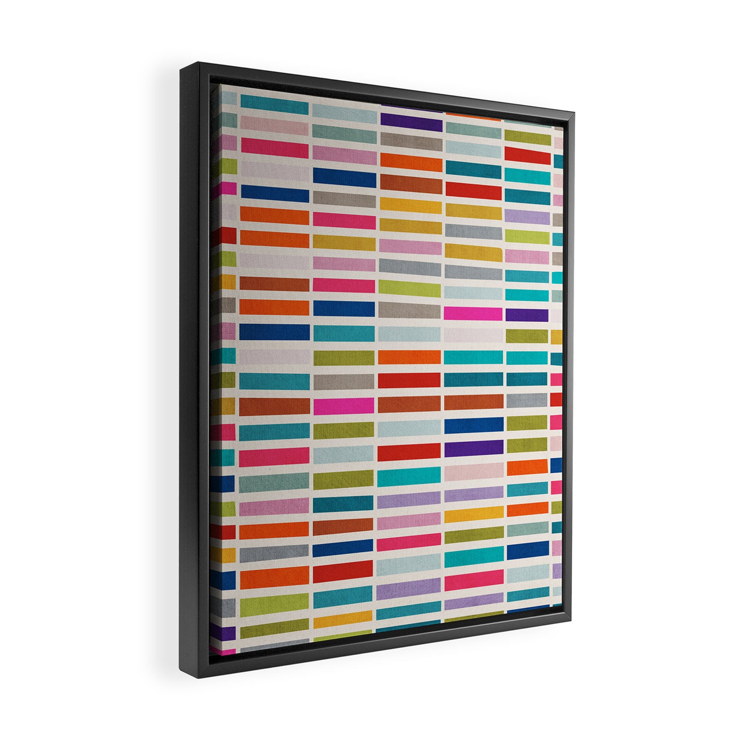 Mosaic Tiles Geometric Colorful Artwork Framed Canvas Print Gallery Image 2