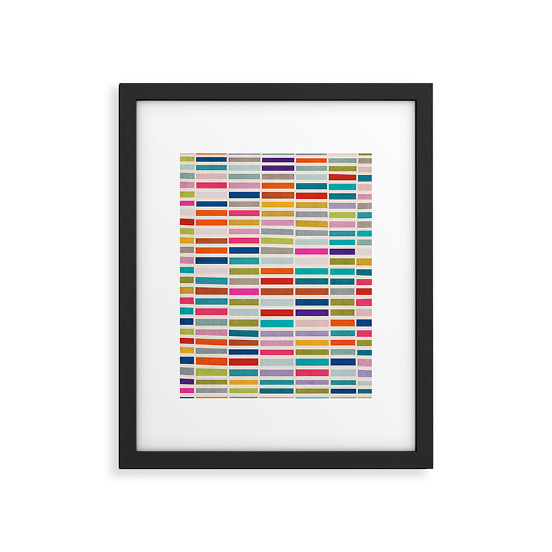 Mosaic Tiles Geometric Colorful Artwork Framed Art Print Gallery Image 5