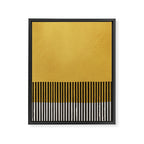 Mustard and Black Minimalist Original Art Framed Canvas Print Gallery Image 8