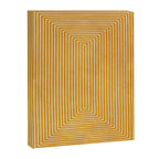 Mustard Geometric Lines Drawing Modern Artwork Canvas Print Gallery Image 6