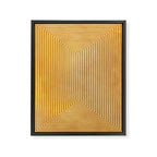 Mustard Geometric Lines Drawing Modern Artwork Framed Canvas Print Gallery Image 6