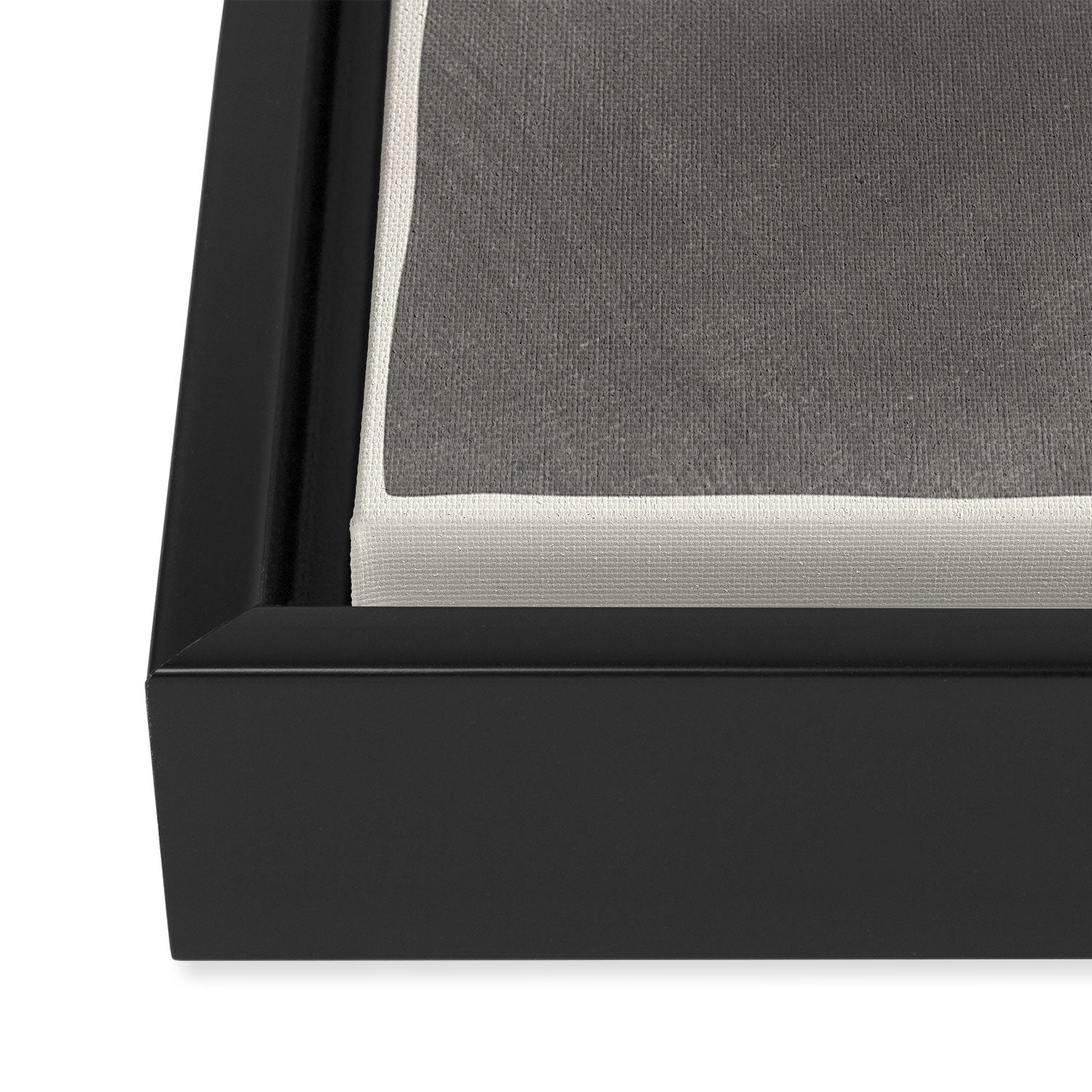 Mustard Gray and Black Lines Framed Canvas Print Gallery Image 3