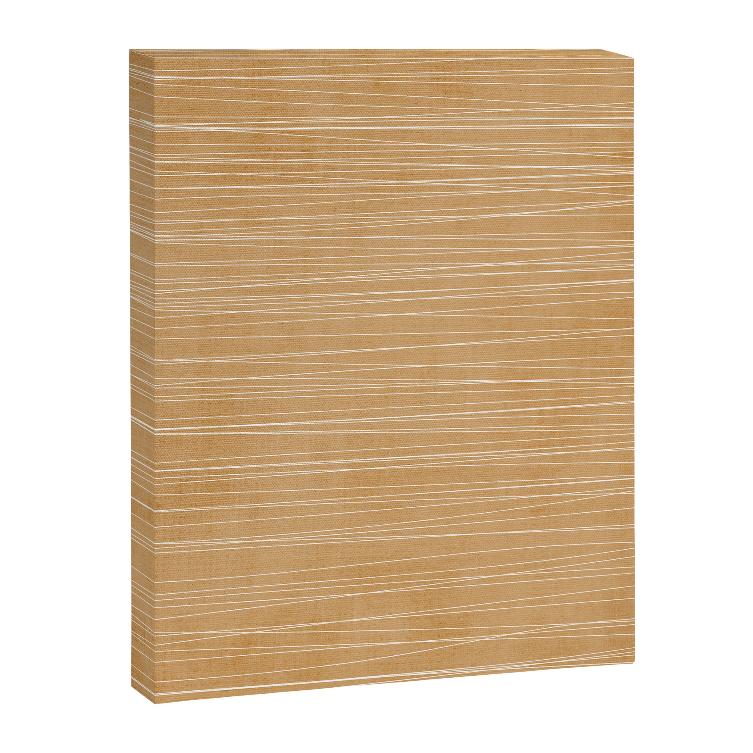 Mustard White Lines Minimalist Artwork Canvas Print Gallery Image 6