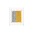 Mustard Yellow Black Lines Abstract Art Art Print Gallery Image 1