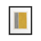 Mustard Yellow Black Lines Abstract Art Framed Art Print Gallery Image 5