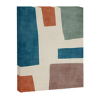 Navy Rust Brown Green Modern Artwork Canvas Print Gallery Image 6