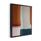 Navy Rust Gray Modern Abstract Framed Canvas Print Gallery Image 2