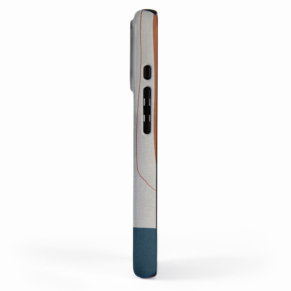 Navy Rust Gray Modern Abstract iPhone Case Gallery Image 2