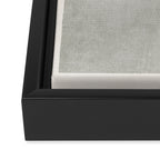 Neutral Green Lines Gray Abstract Artwork Framed Canvas Print Gallery Image 3