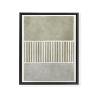 Neutral Green Lines Gray Abstract Artwork Framed Canvas Print Gallery Image 6