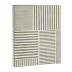 Neutral Green Lines Minimalist Artwork Canvas Print Gallery Image 6