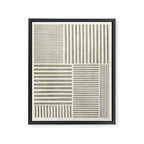 Neutral Green Lines Minimalist Artwork Framed Canvas Print Gallery Image 6