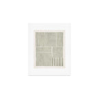Neutral Green Lines Modern Minimalism Art Print Gallery Image 1