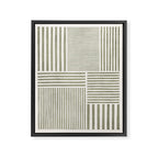 Neutral Green Lines Modern Minimalism Framed Canvas Print Gallery Image 6