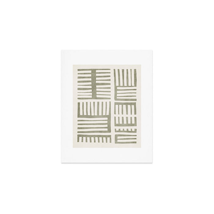 Neutral Green Modern Abstract Unique Art Art Print Gallery Image 1