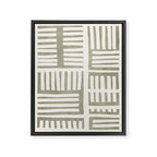 Neutral Green Modern Abstract Unique Art Framed Canvas Print Gallery Image 6