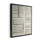 Neutral Green Modern Abstract Unique Art Framed Canvas Print Gallery Image 2