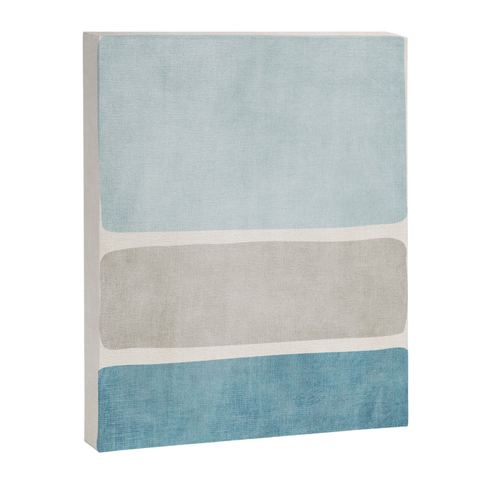 Neutral Light Blue Beige Teal Minimalist Artwork Canvas Print Gallery Image 1