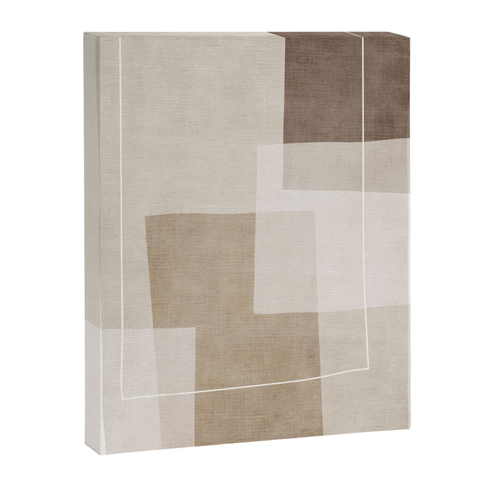 Neutral Minimalism Beige Tan Sand Abstract Artwork Canvas Print Gallery Image 1
