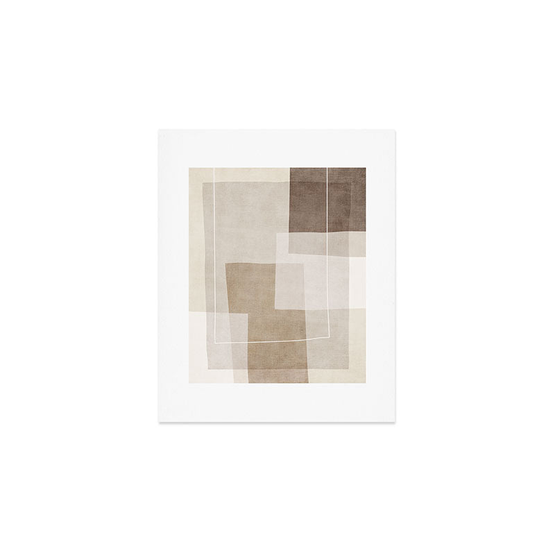 Neutral Minimalism Beige Tan Sand Abstract Artwork Art Print Gallery Image 1