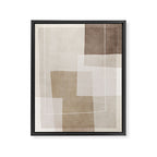 Neutral Minimalism Beige Tan Sand Abstract Artwork Framed Canvas Print Gallery Image 6