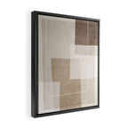 Neutral Minimalism Beige Tan Sand Abstract Artwork Framed Canvas Print Gallery Image 2