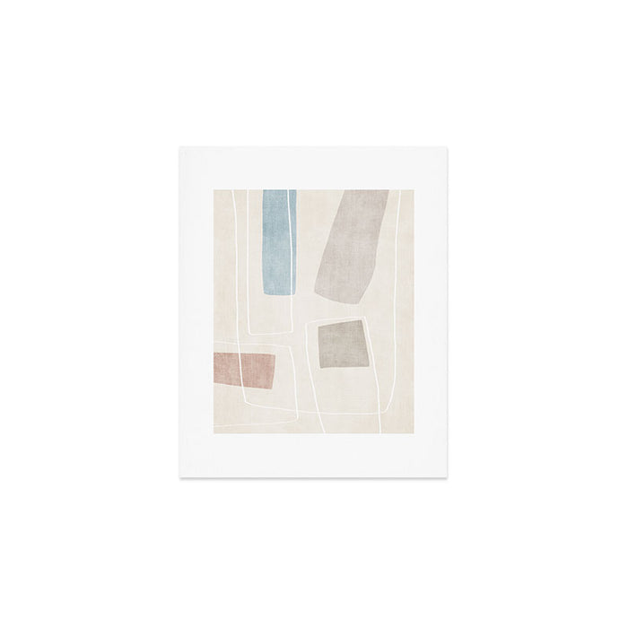 Neutral Minimalist Abstract Artwork Art Print Gallery Image 1