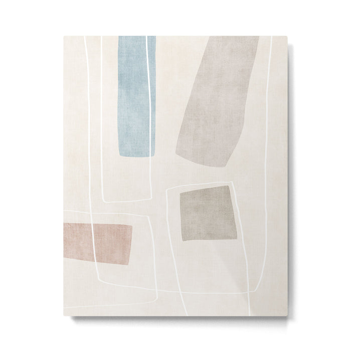 Neutral Minimalist Abstract Artwork Metal Print Gallery Image 1