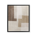Neutral Minimalist Beige Tones Abstract Artwork Framed Canvas Print Gallery Image 6