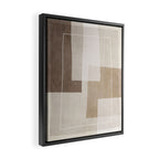 Neutral Minimalist Beige Tones Abstract Artwork Framed Canvas Print Gallery Image 2