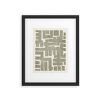 Neutral Olive Green Abstract Artwork  Framed Art Print Gallery Image 5