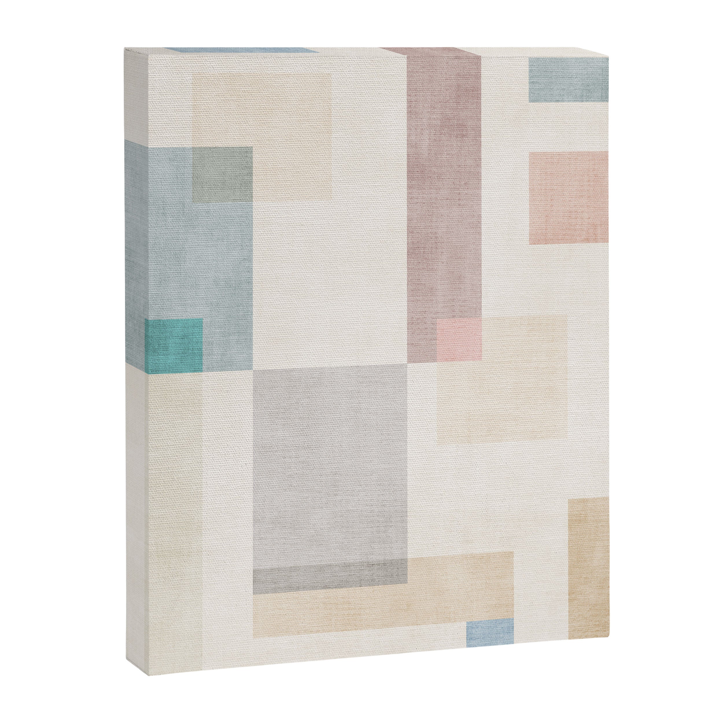 Neutral Pastel Tones Geometric Artwork Canvas Print Gallery Image 6