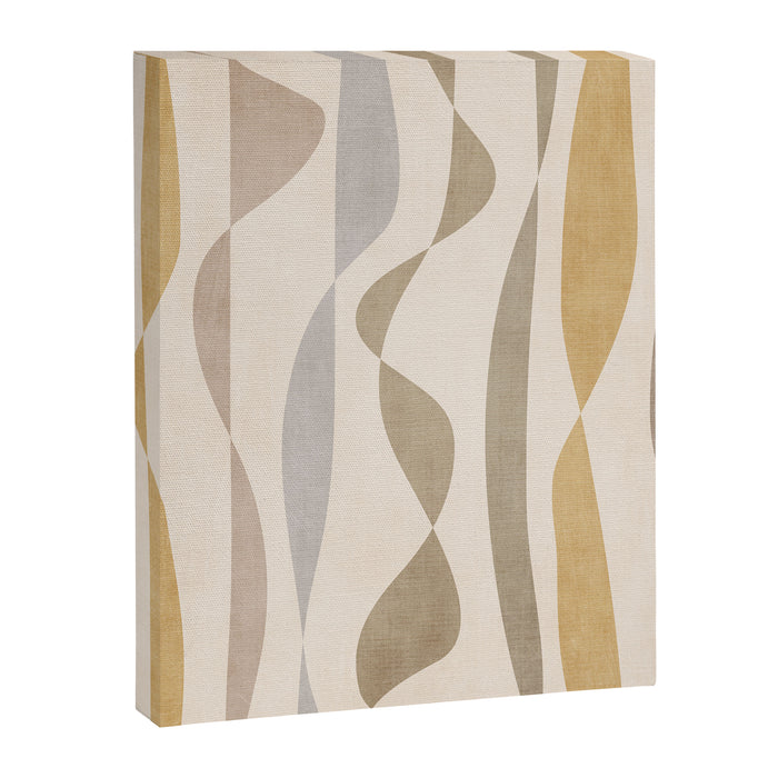 Neutral Soft Tones Modern Lines Artworks Canvas Print Gallery Image 1
