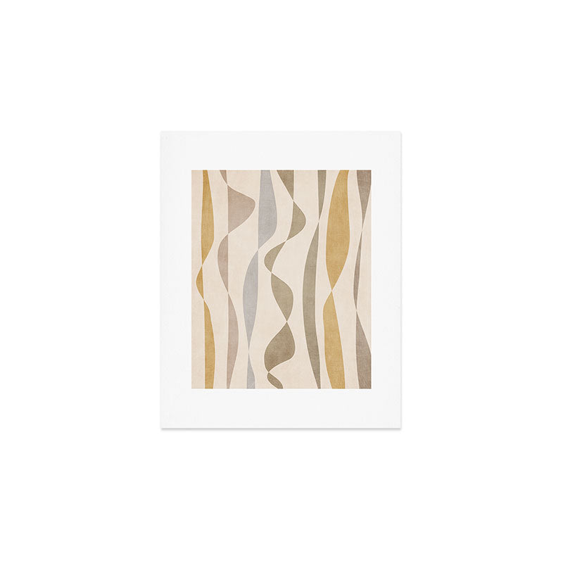 Neutral Soft Tones Modern Lines Artworks Art Print Gallery Image 1